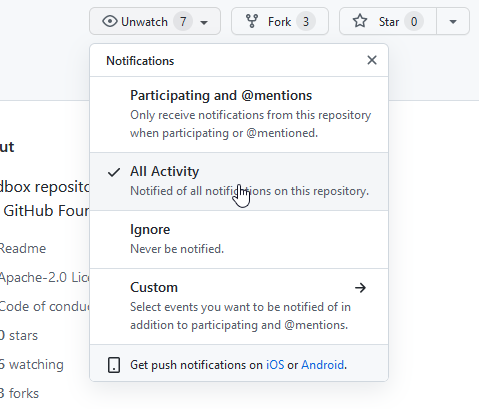 GitHub Watch All Activity